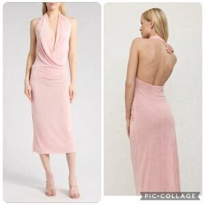 REFORMATION Consuela Ibiza Resort Valentine's Knit Pink Mid Dress Size Medium